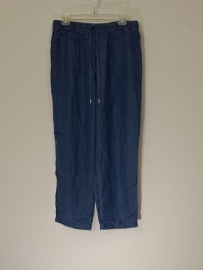 Land n Sea Relaxed Drawstring Pants in Deep Blue, Size Large